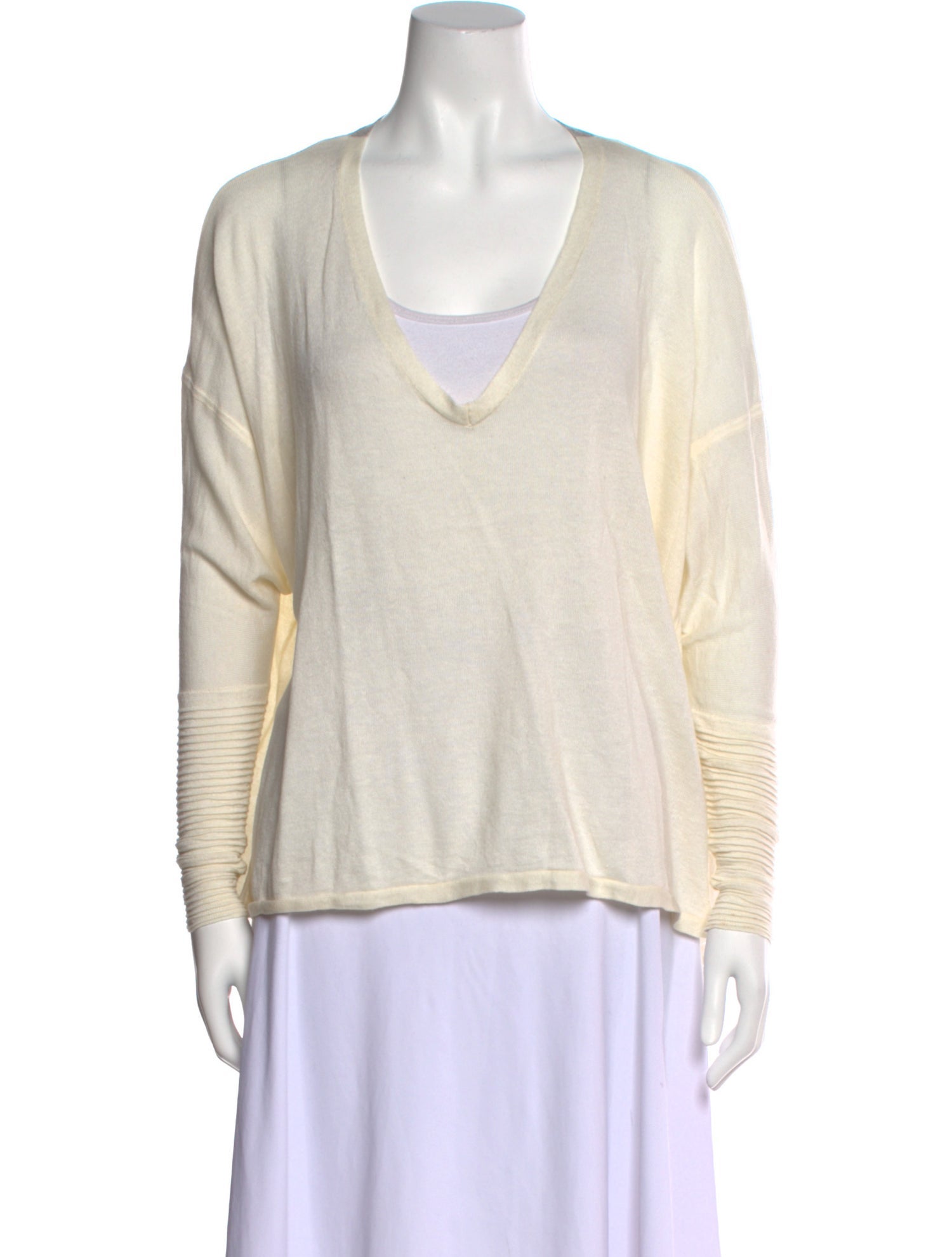 Derek Lam V-Neck Long Sleeve Top