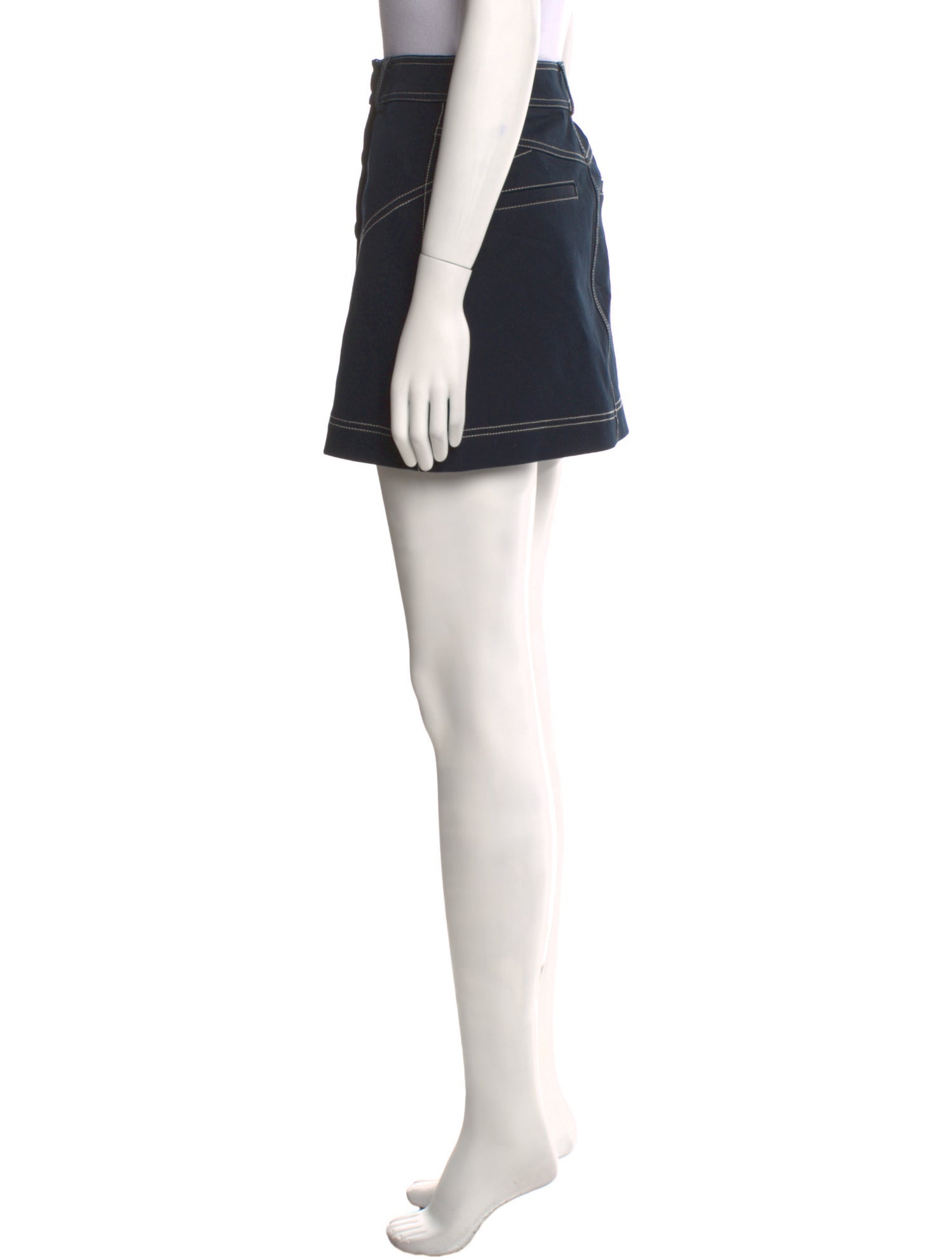 Derek Lam Whipstitch Trim Mini Skirt