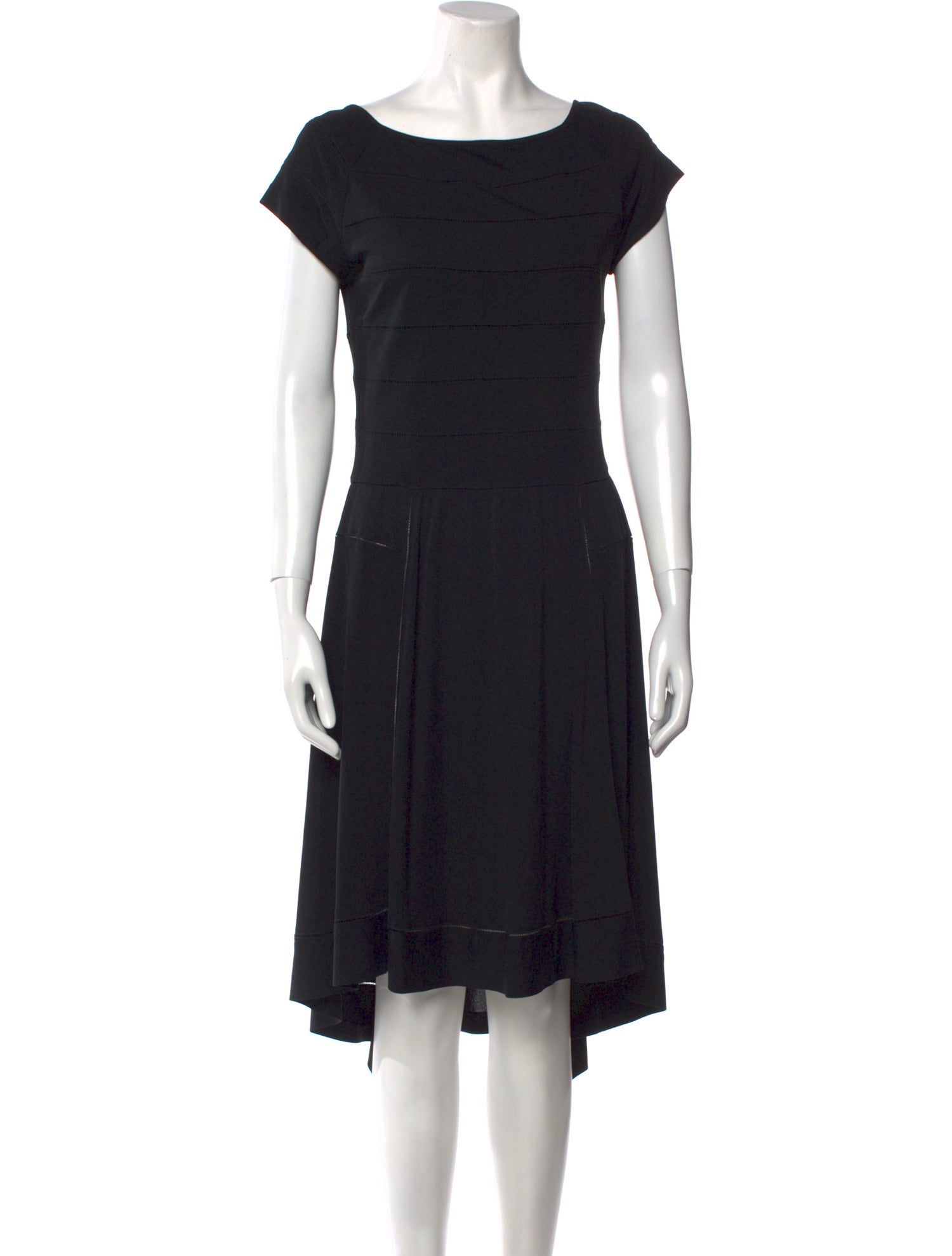 Derek Lam Bateau Neckline Midi Length Dress