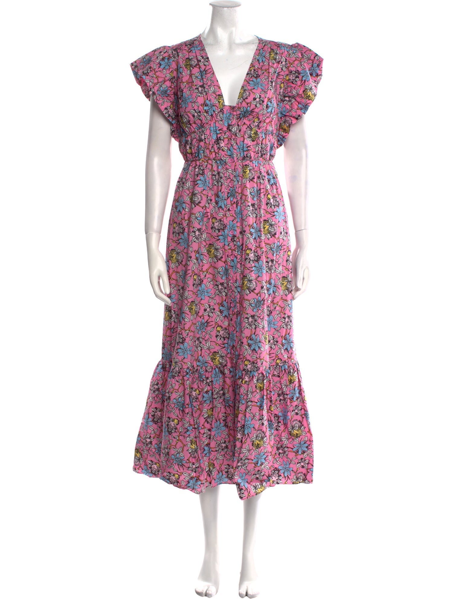 Derek Lam Floral Print Long Dress