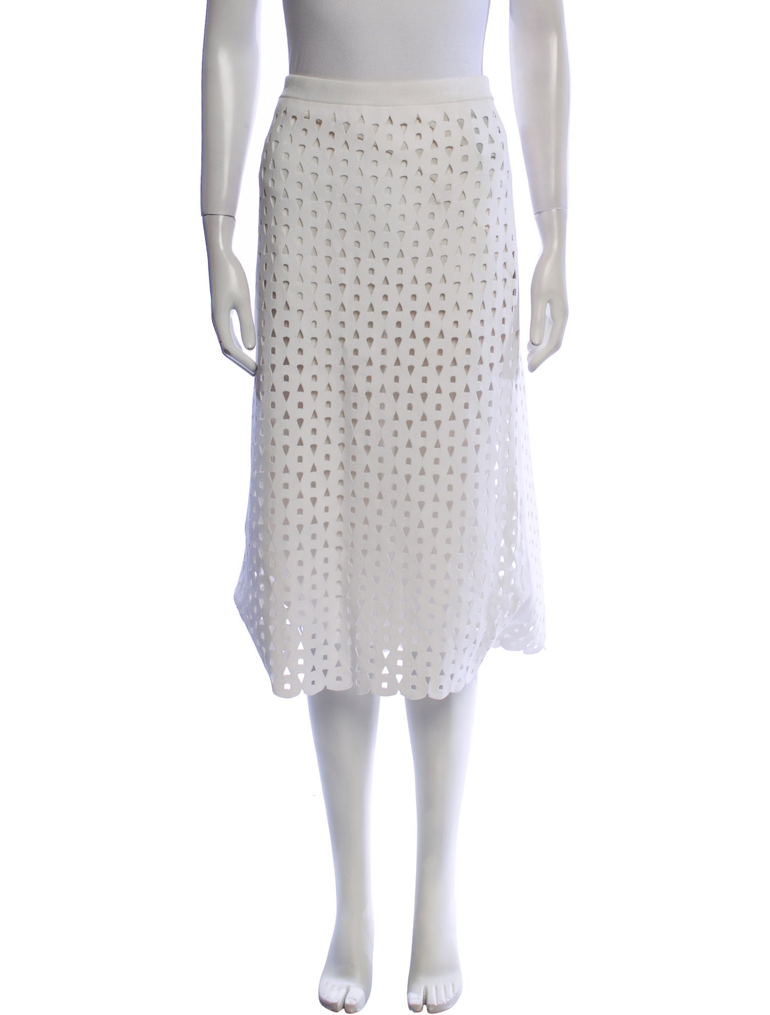 Derek Lam Cutout Accent Midi Length Skirt