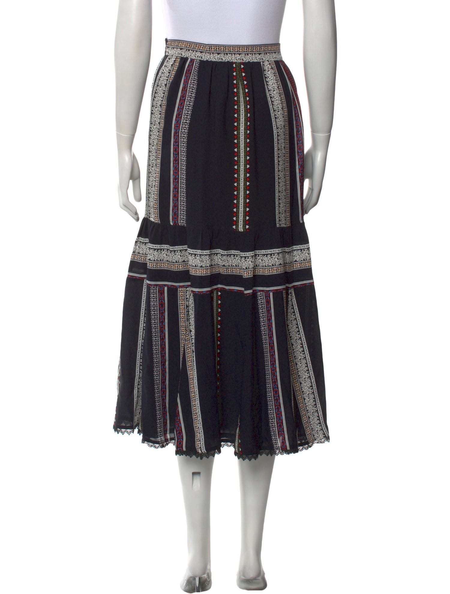 Derek Lam Silk Midi Length Skirt