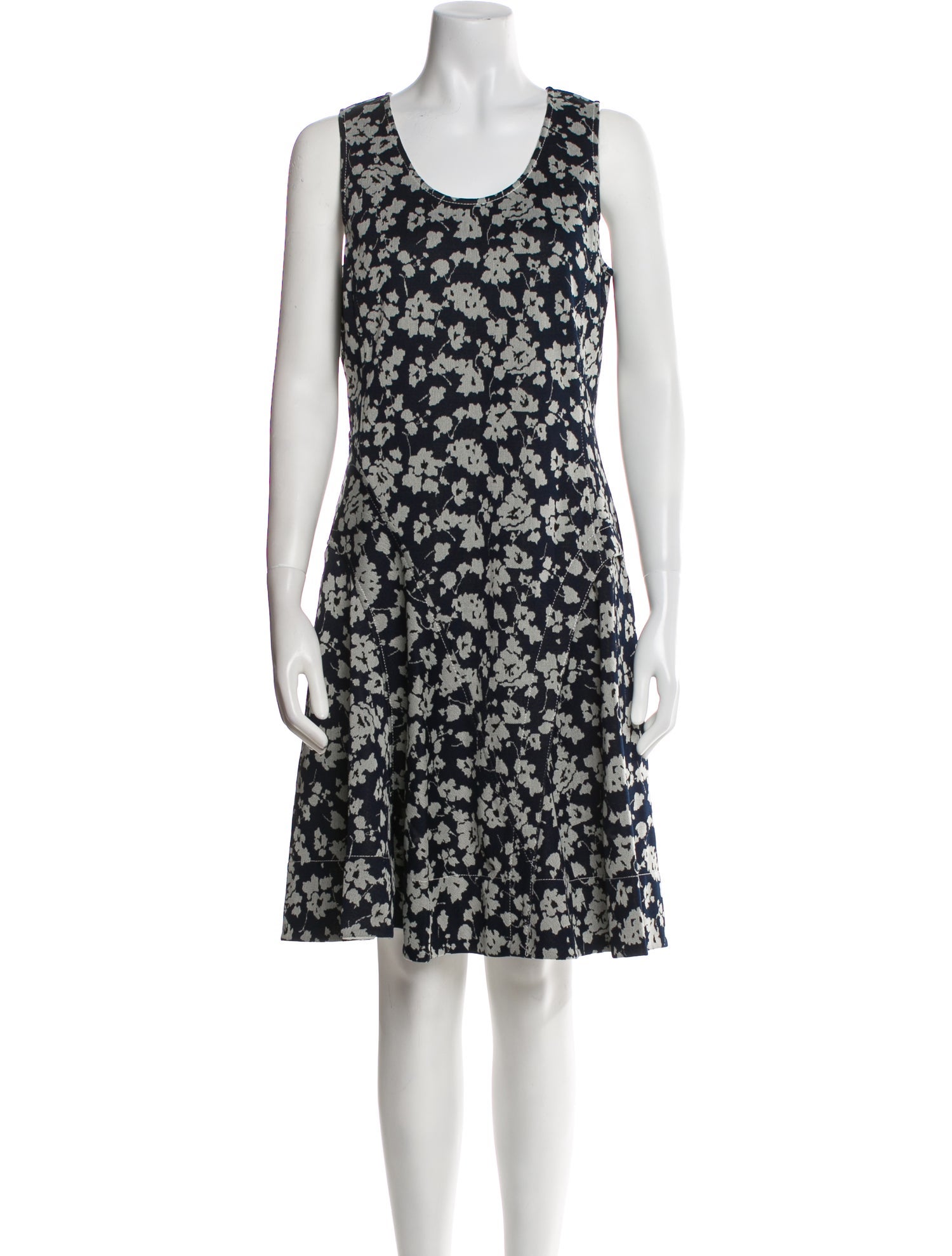 Derek Lam Floral Print Knee-Length Dress