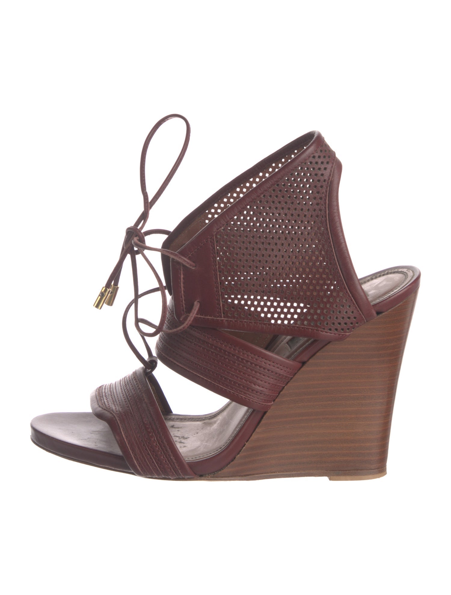 Derek Lam Leather Lasercut Accents Slingback Sandals