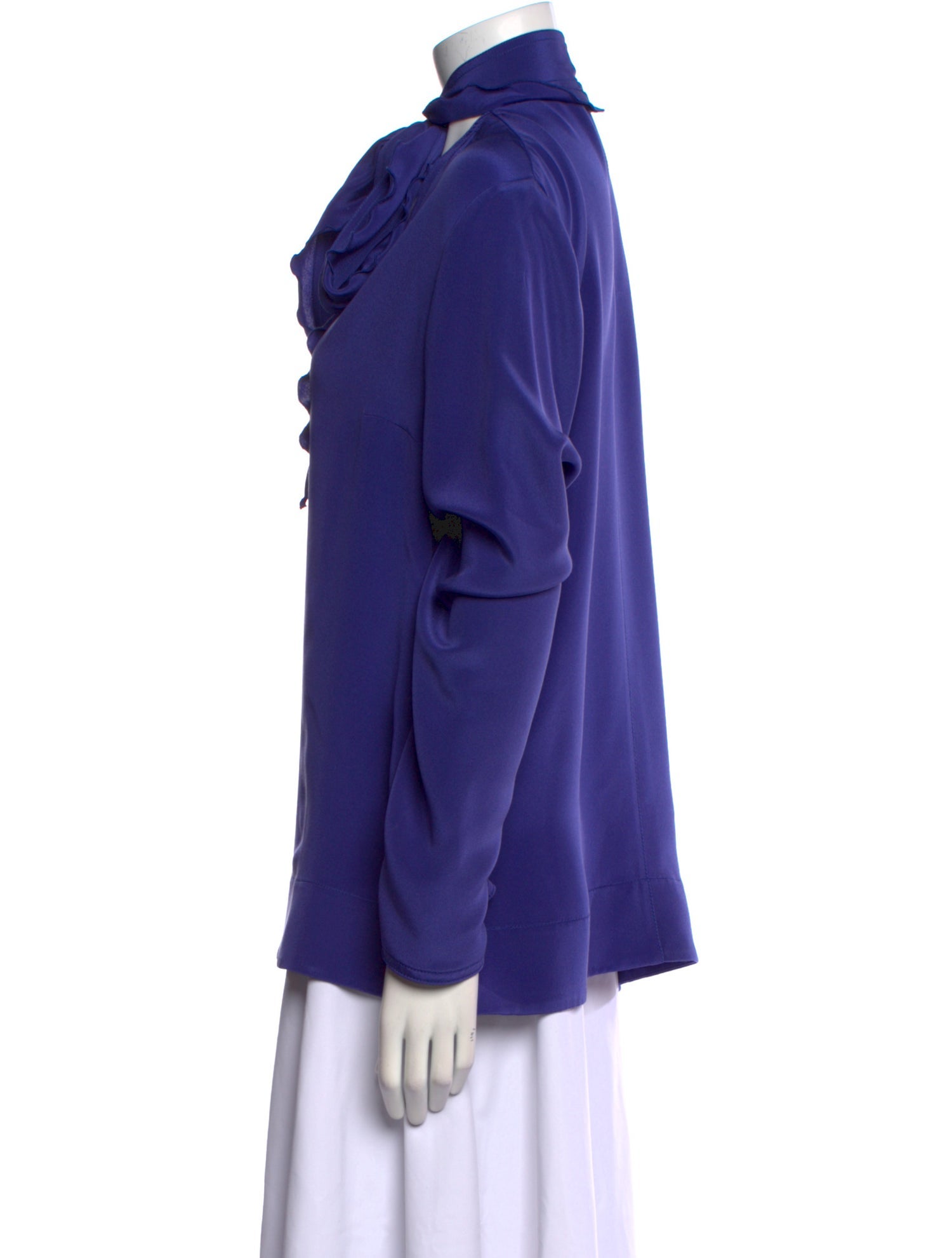 Derek Lam Mock Neck Long Sleeve Blouse