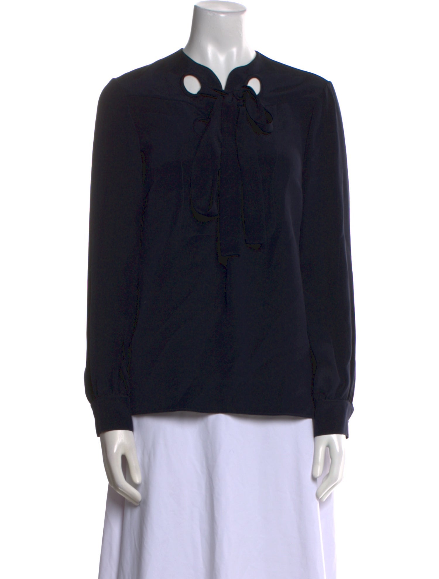 Derek Lam Silk Mock Neck Blouse