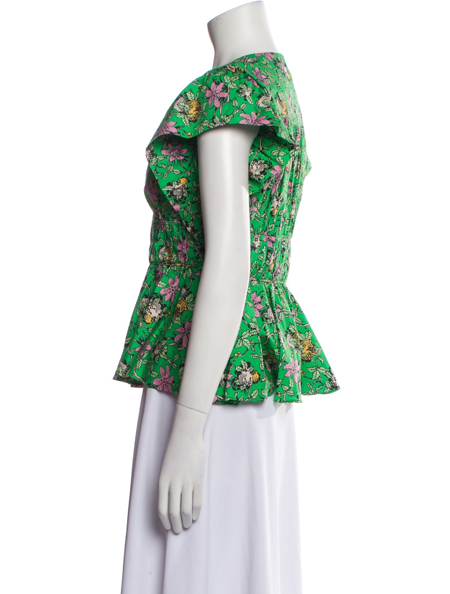Derek Lam Floral Print V-Neck Blouse w/ Tags