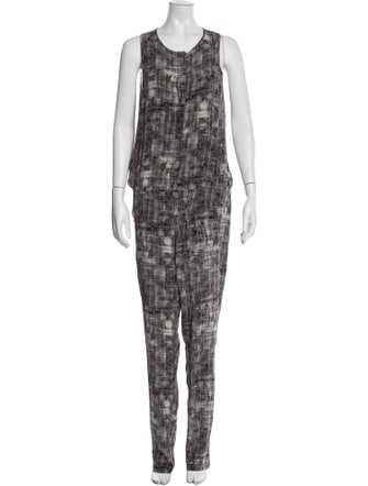 Derek Lam 10 Crosby Silk Tie-Dye Print Jumpsuit