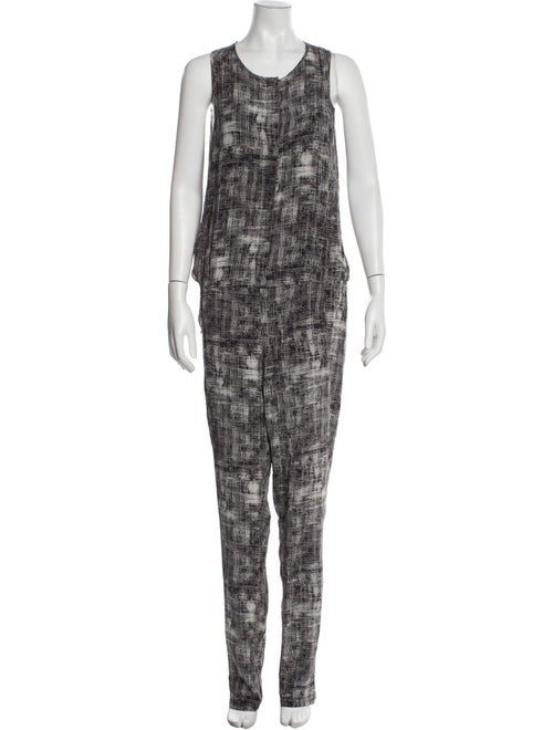Derek Lam 10 Crosby Silk Tie-Dye Print Jumpsuit