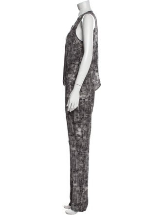 Derek Lam 10 Crosby Silk Tie-Dye Print Jumpsuit