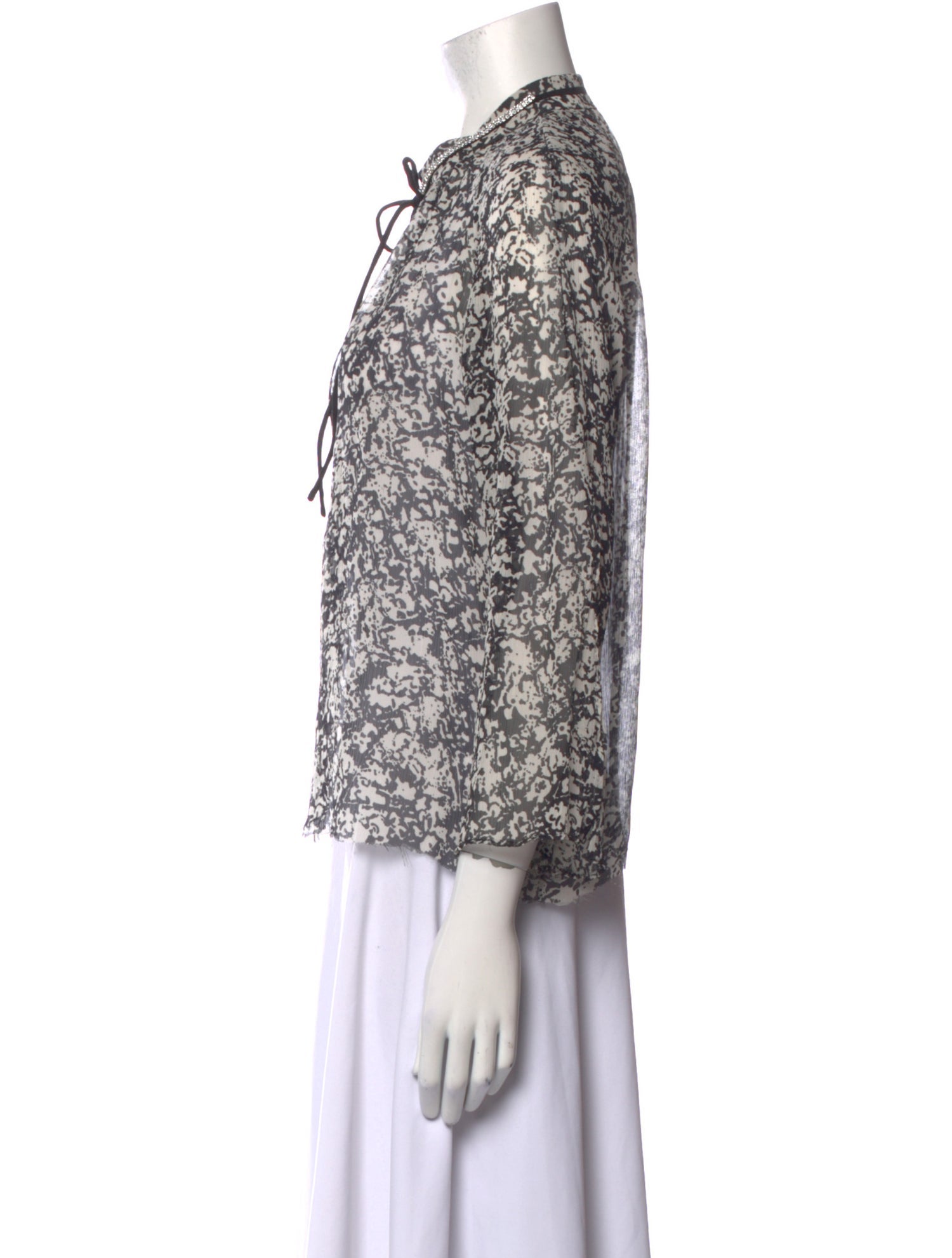 Derek Lam Silk Printed Blouse