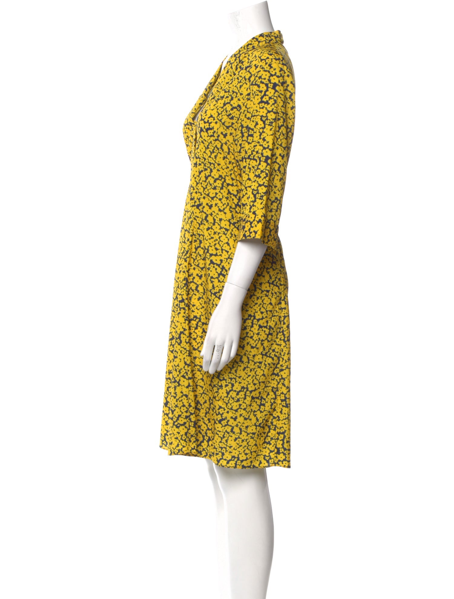 Derek Lam Floral Print Knee-Length Dress