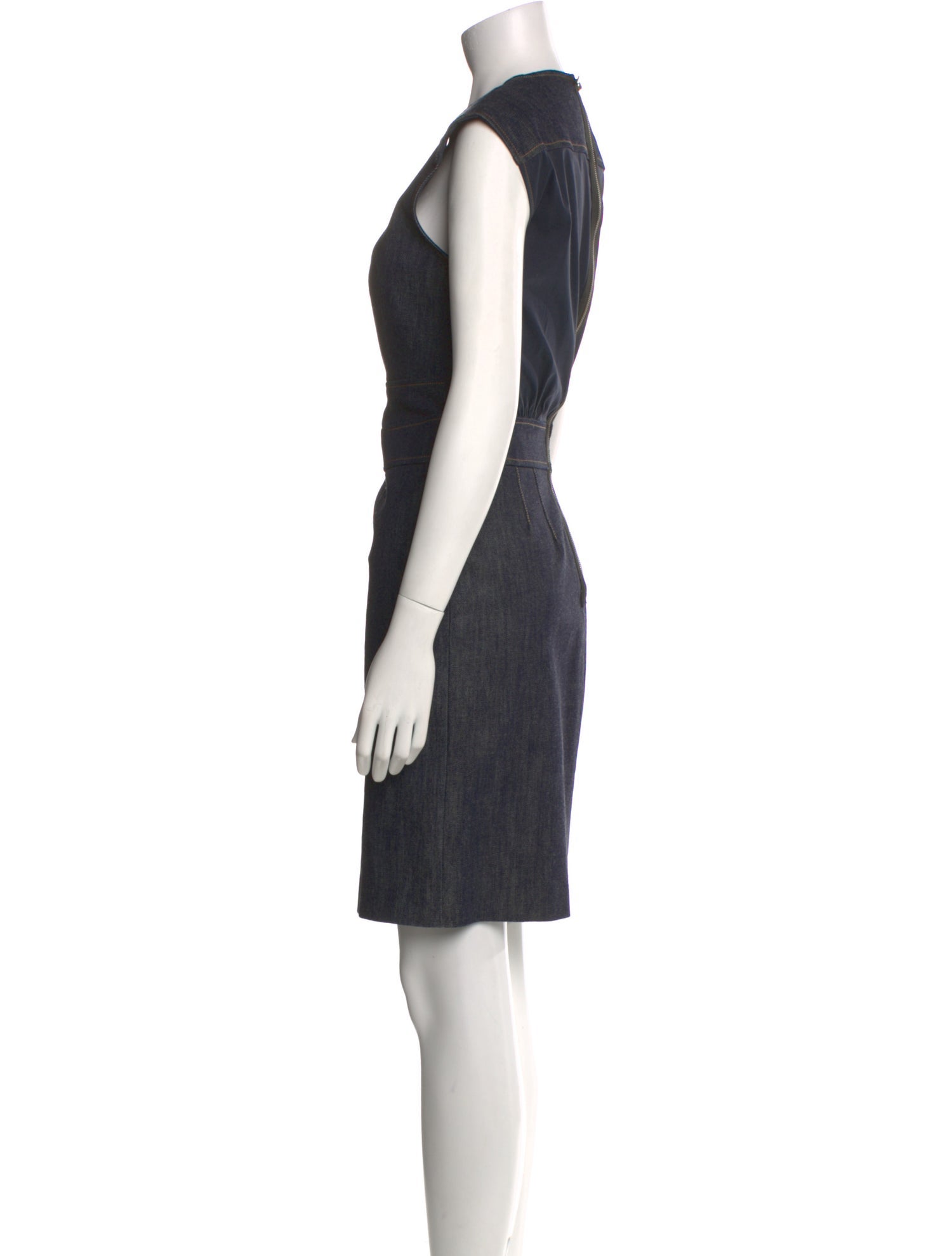 Derek Lam Crew Neck Knee-Length Dress