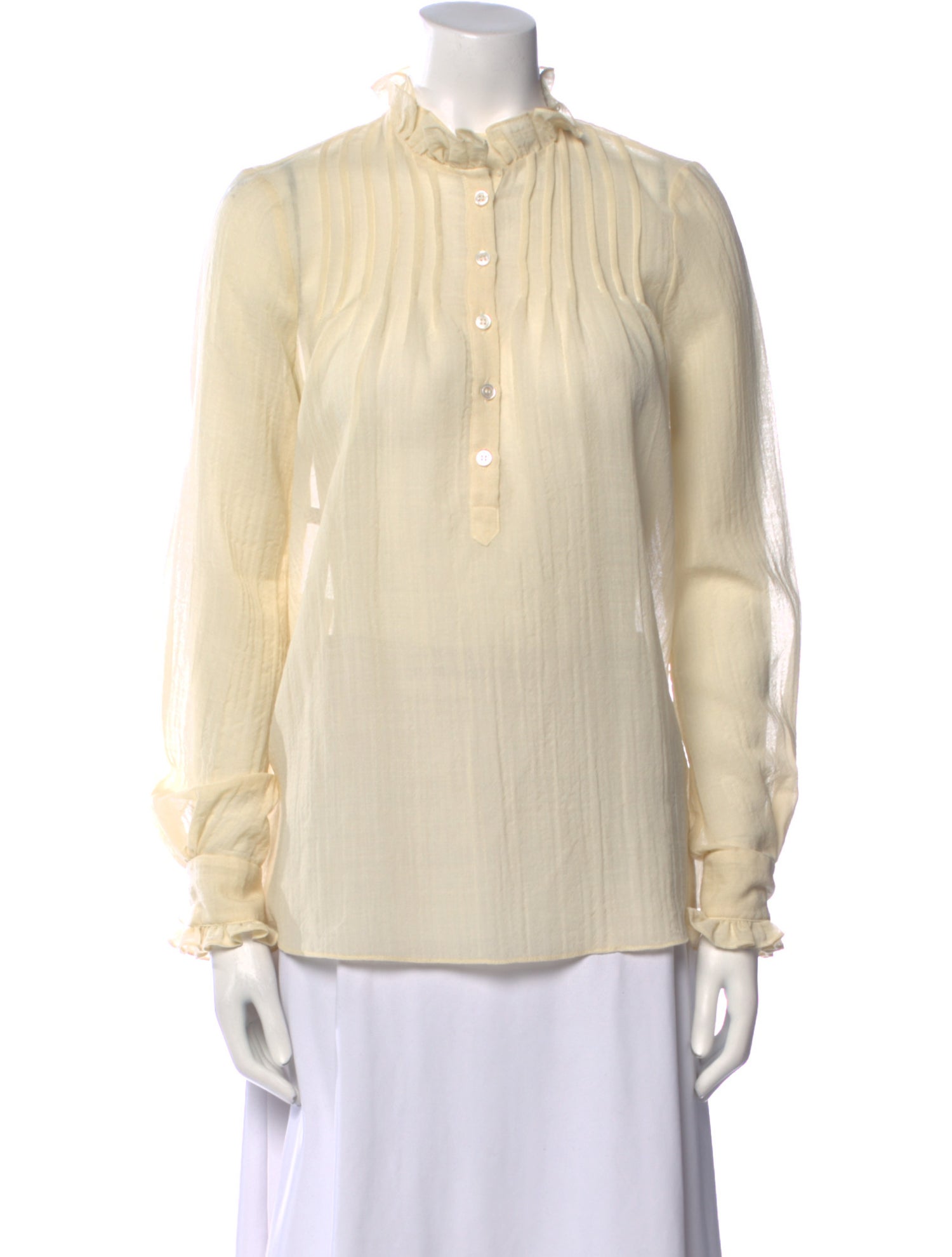 Derek Lam Mock Neck Long Sleeve Blouse