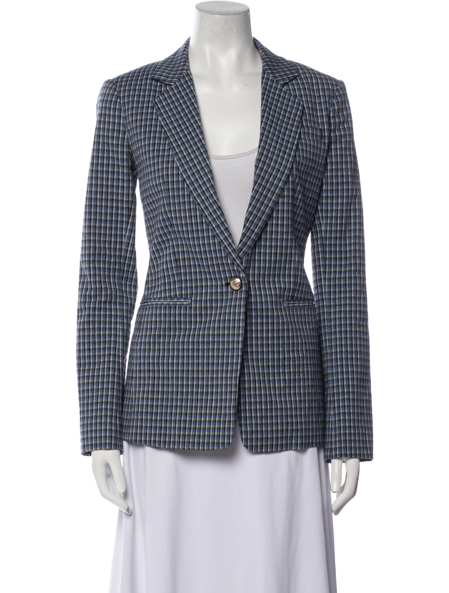Derek Lam Plaid Print Blazer