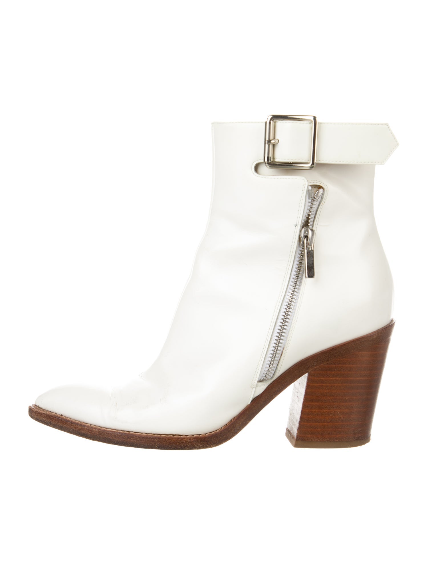 Derek Lam Embossed Leather Embroidered Accent Boots