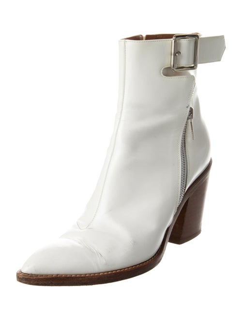 Derek Lam Embossed Leather Embroidered Accent Boots