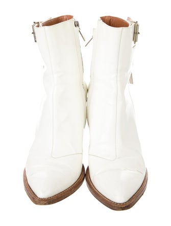 Derek Lam Embossed Leather Embroidered Accent Boots
