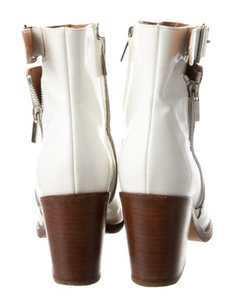 Derek Lam Embossed Leather Embroidered Accent Boots