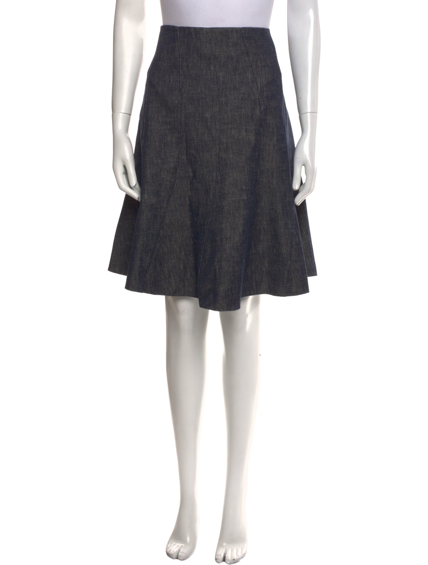 Derek Lam Pleated Accents Knee-Length Skirt