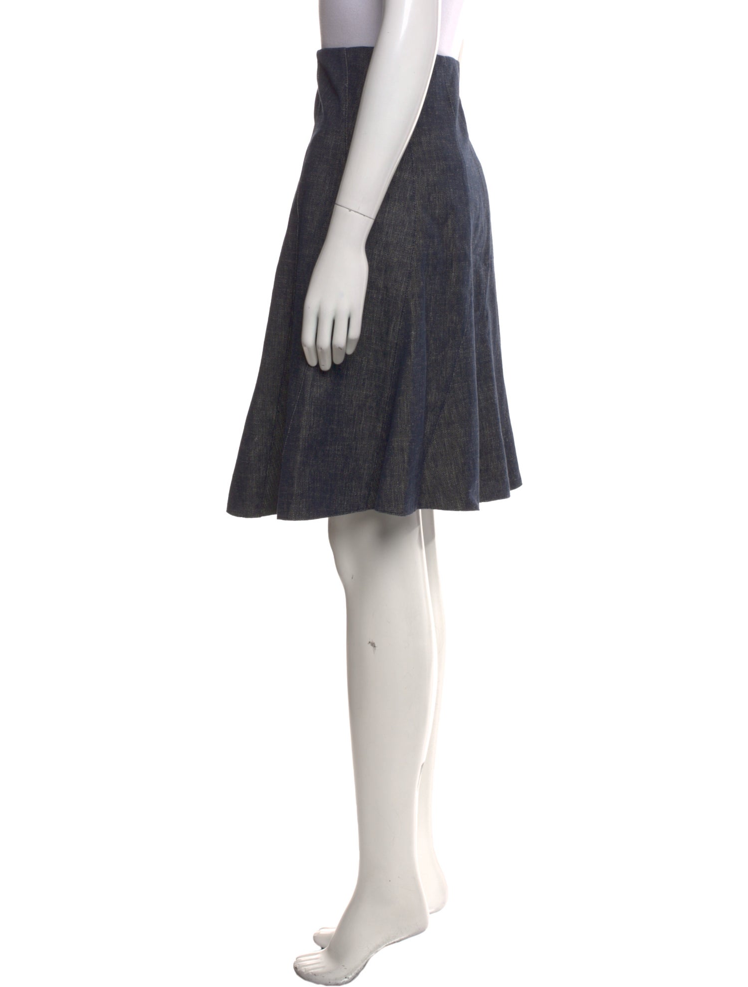 Derek Lam Pleated Accents Knee-Length Skirt