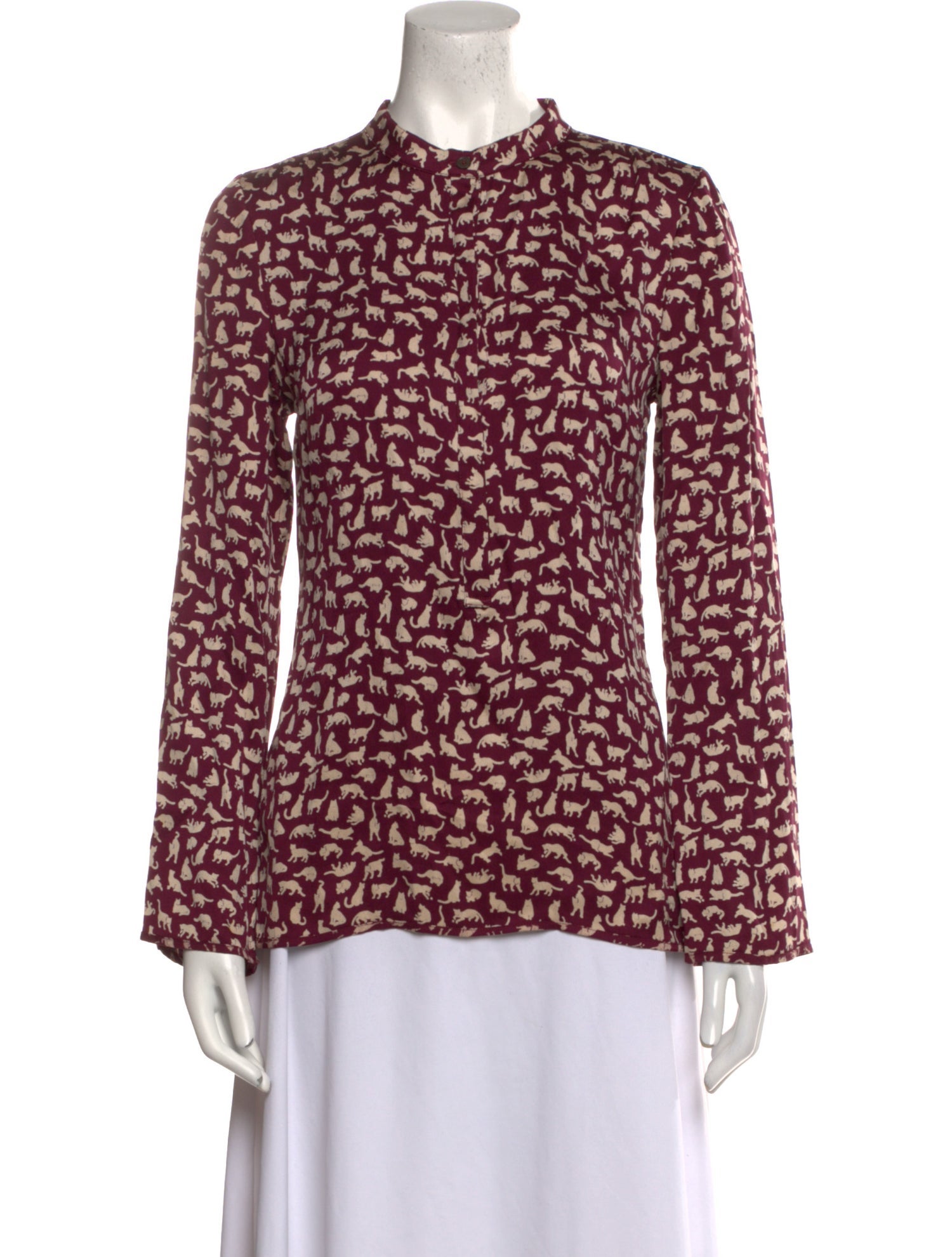 Derek Lam Silk Printed Blouse