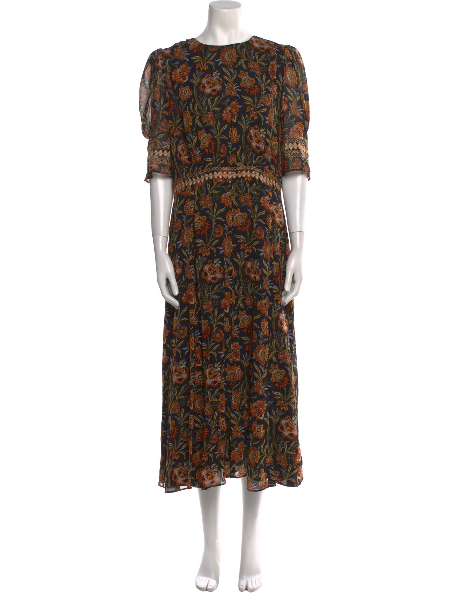 Derek Lam Floral Print Long Dress