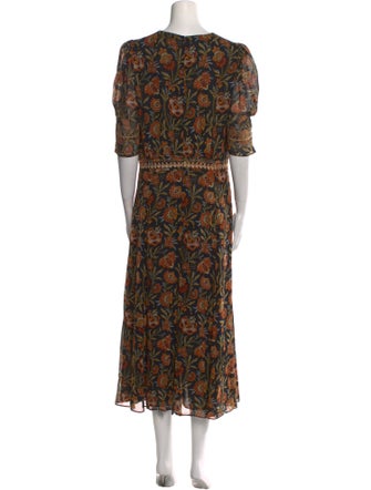 Derek Lam Floral Print Long Dress