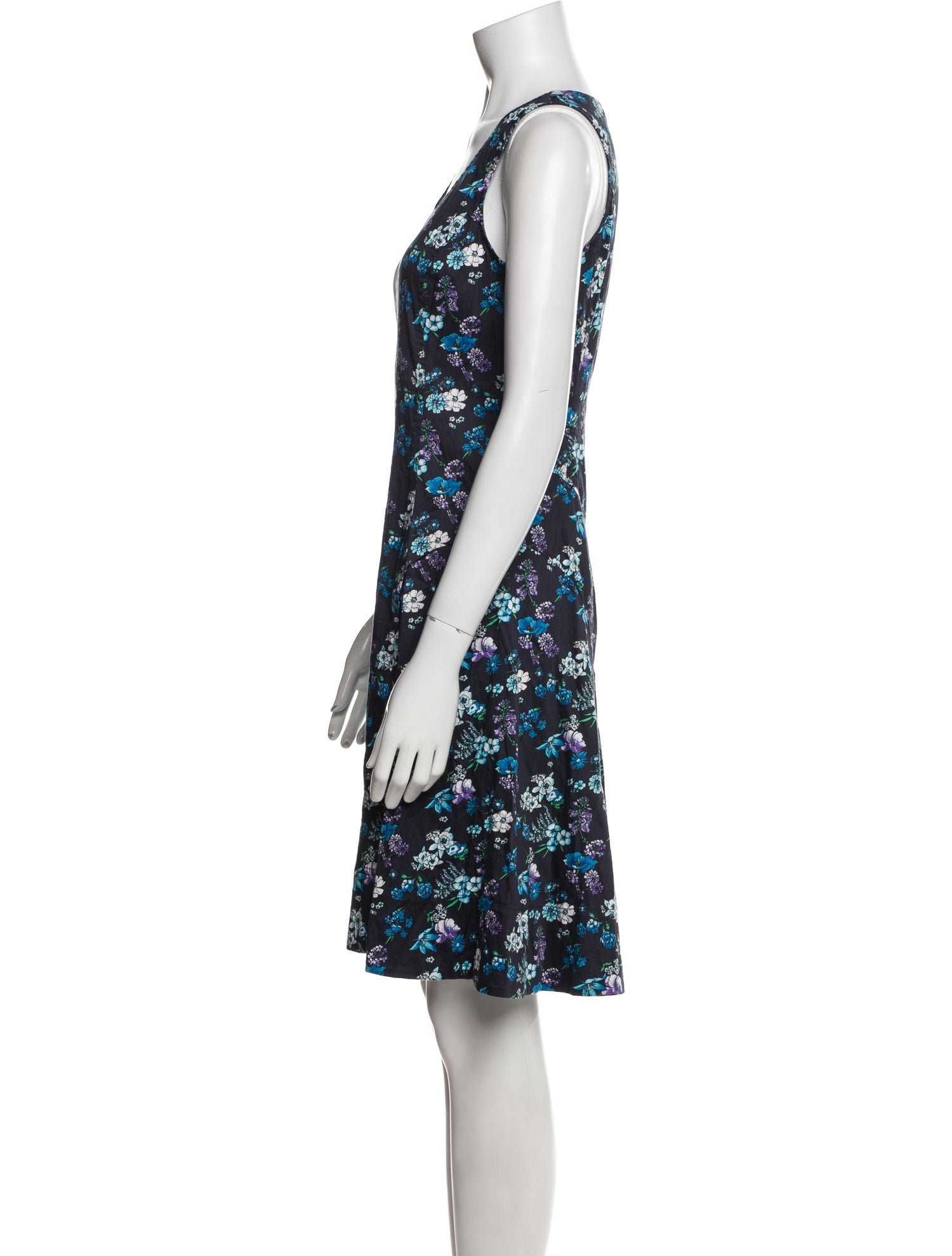 Derek Lam Floral Print Knee-Length Dress