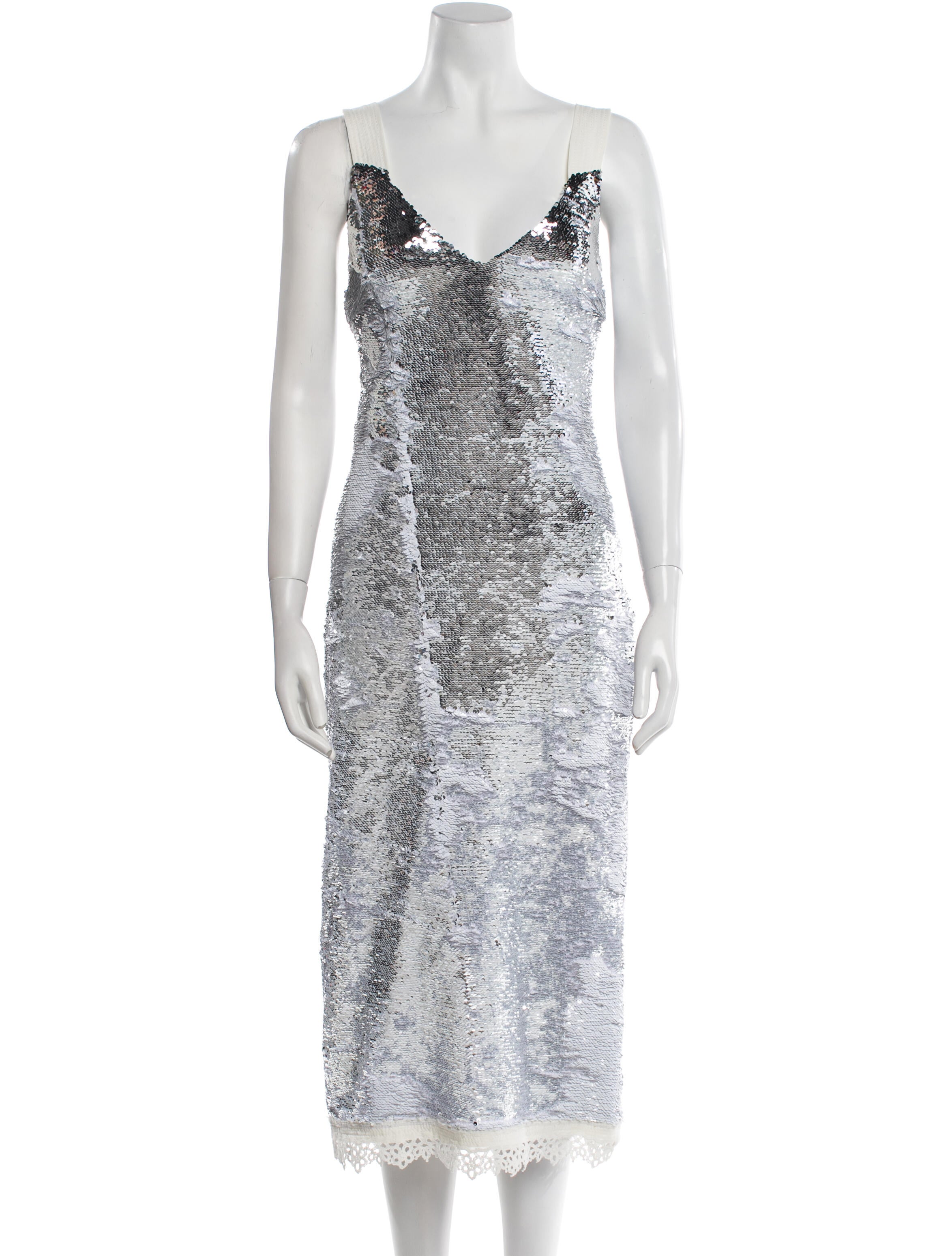 Derek Lam V-Neck Midi Length Dress