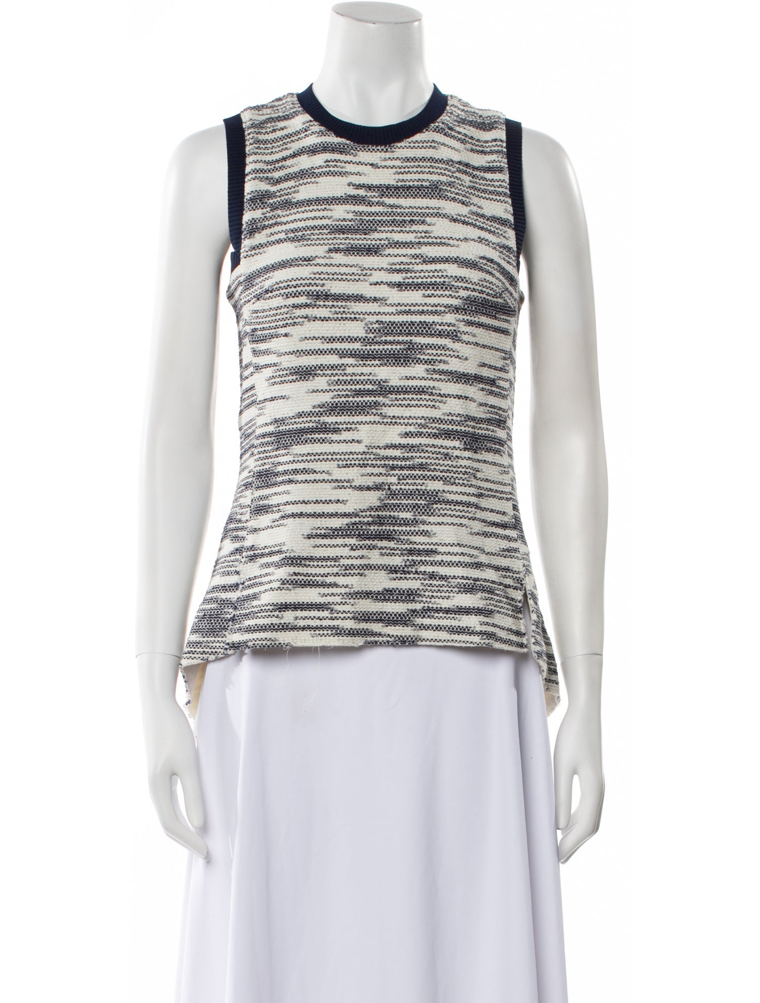 Derek Lam Striped Crew Neck Top