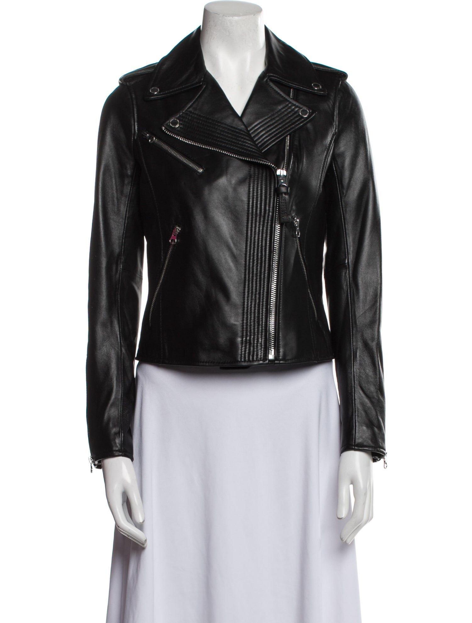 Derek Lam Lamb Leather Biker Jacket