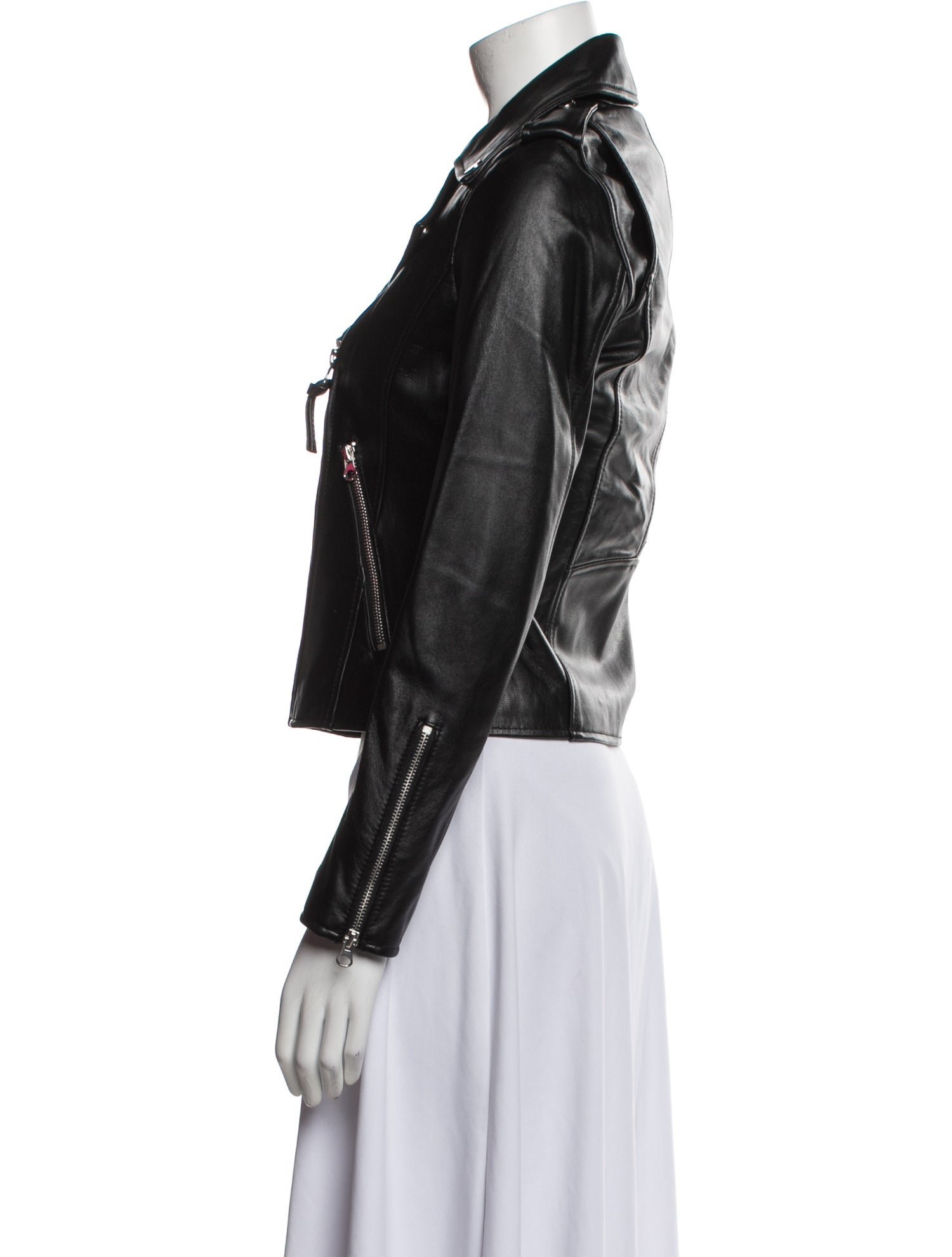 Derek Lam Lamb Leather Biker Jacket