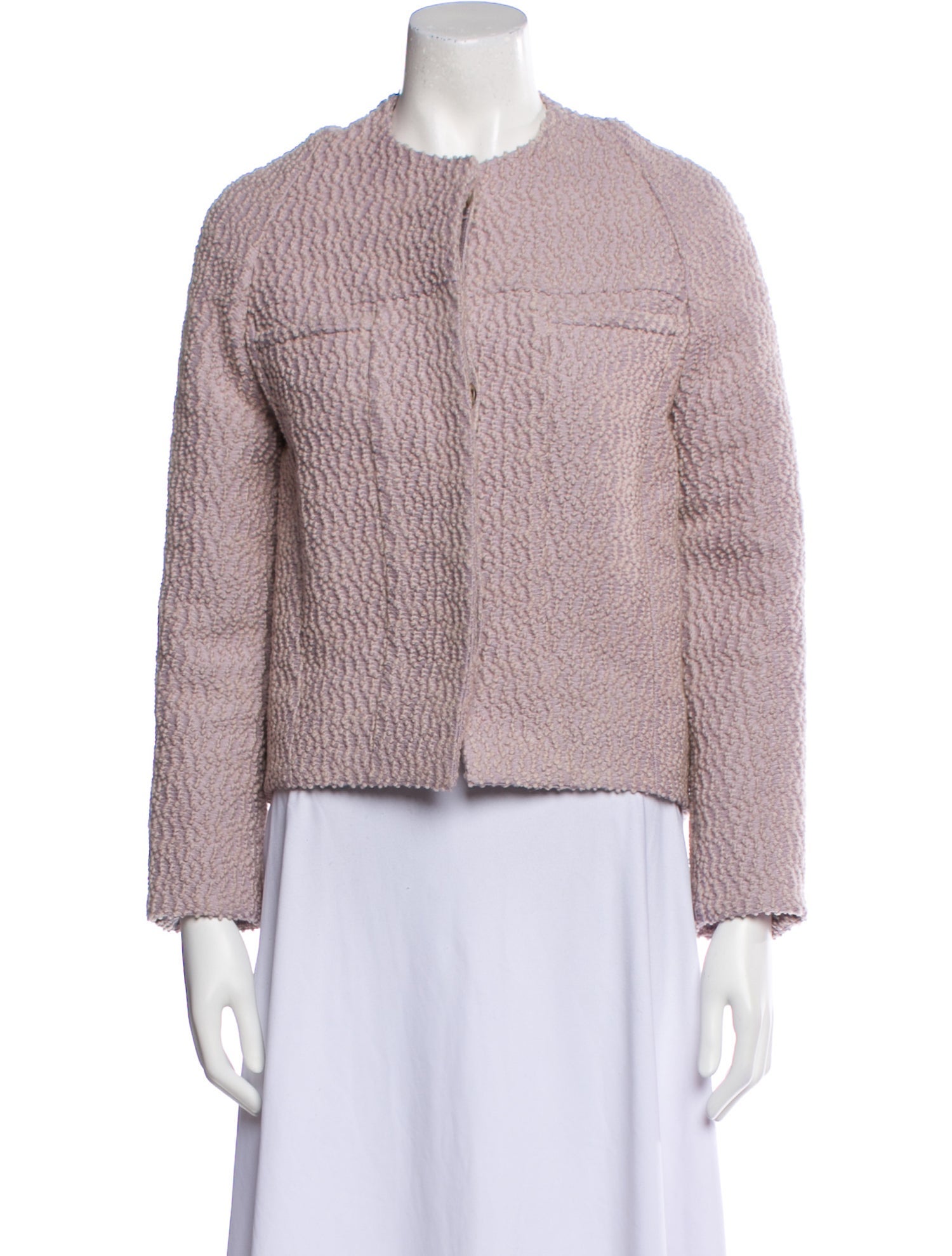 Derek Lam Wool Tweed Pattern Faux Fur Jacket w/ Tags