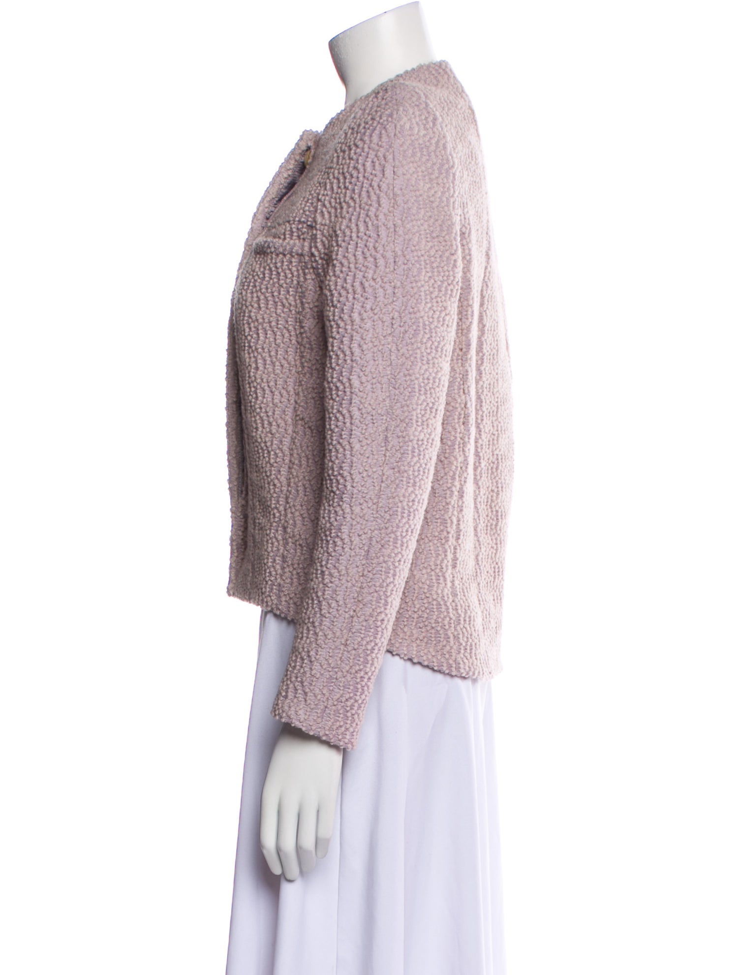 Derek Lam Wool Tweed Pattern Faux Fur Jacket w/ Tags