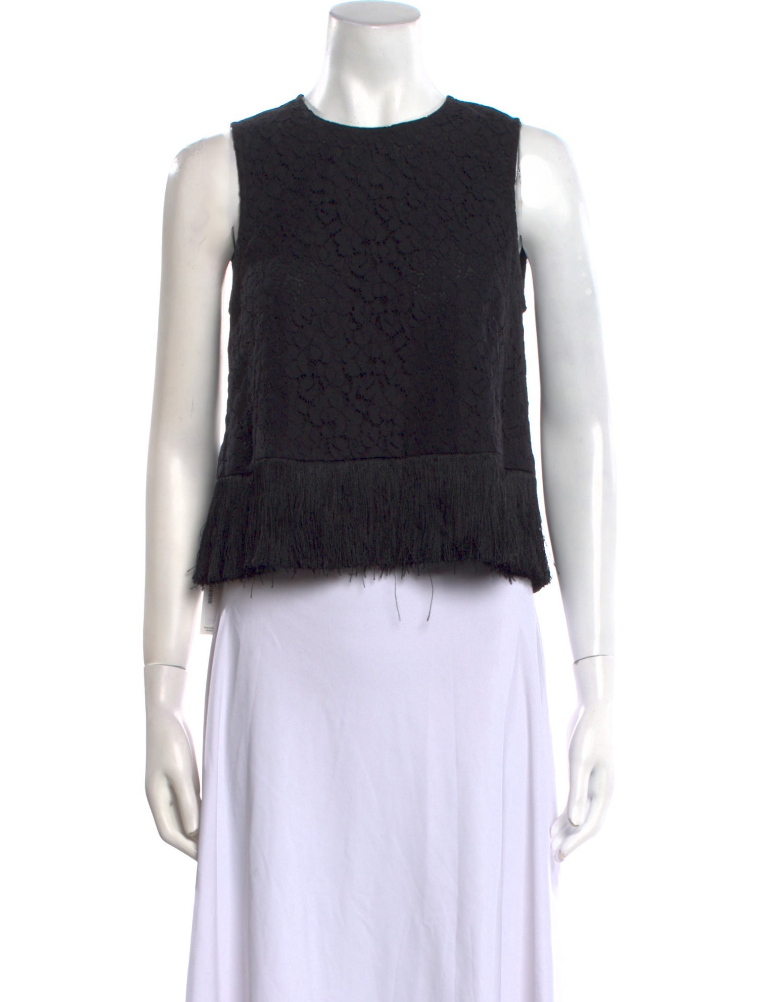 Derek Lam Crew Neck Sleeveless Crop Top