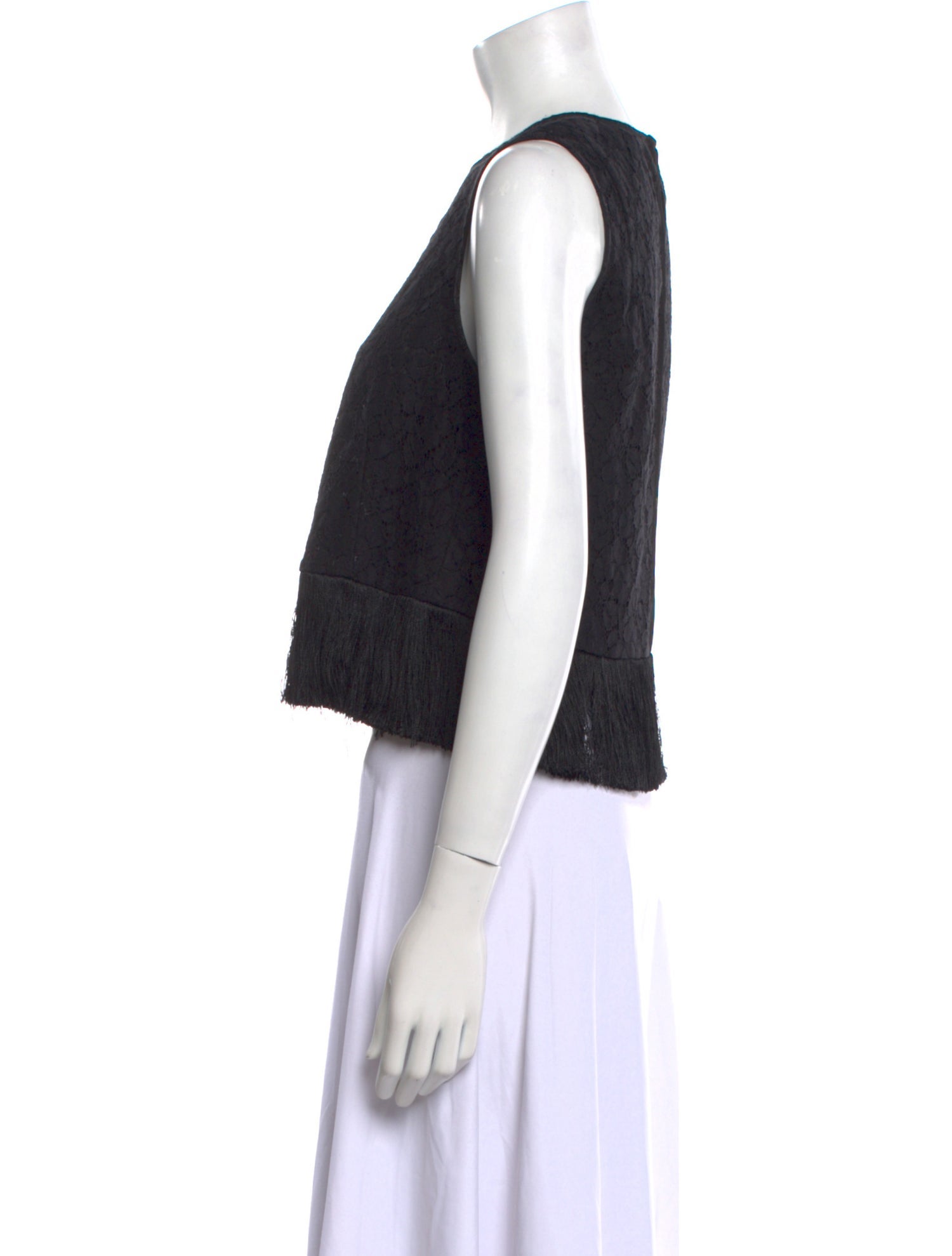 Derek Lam Crew Neck Sleeveless Crop Top