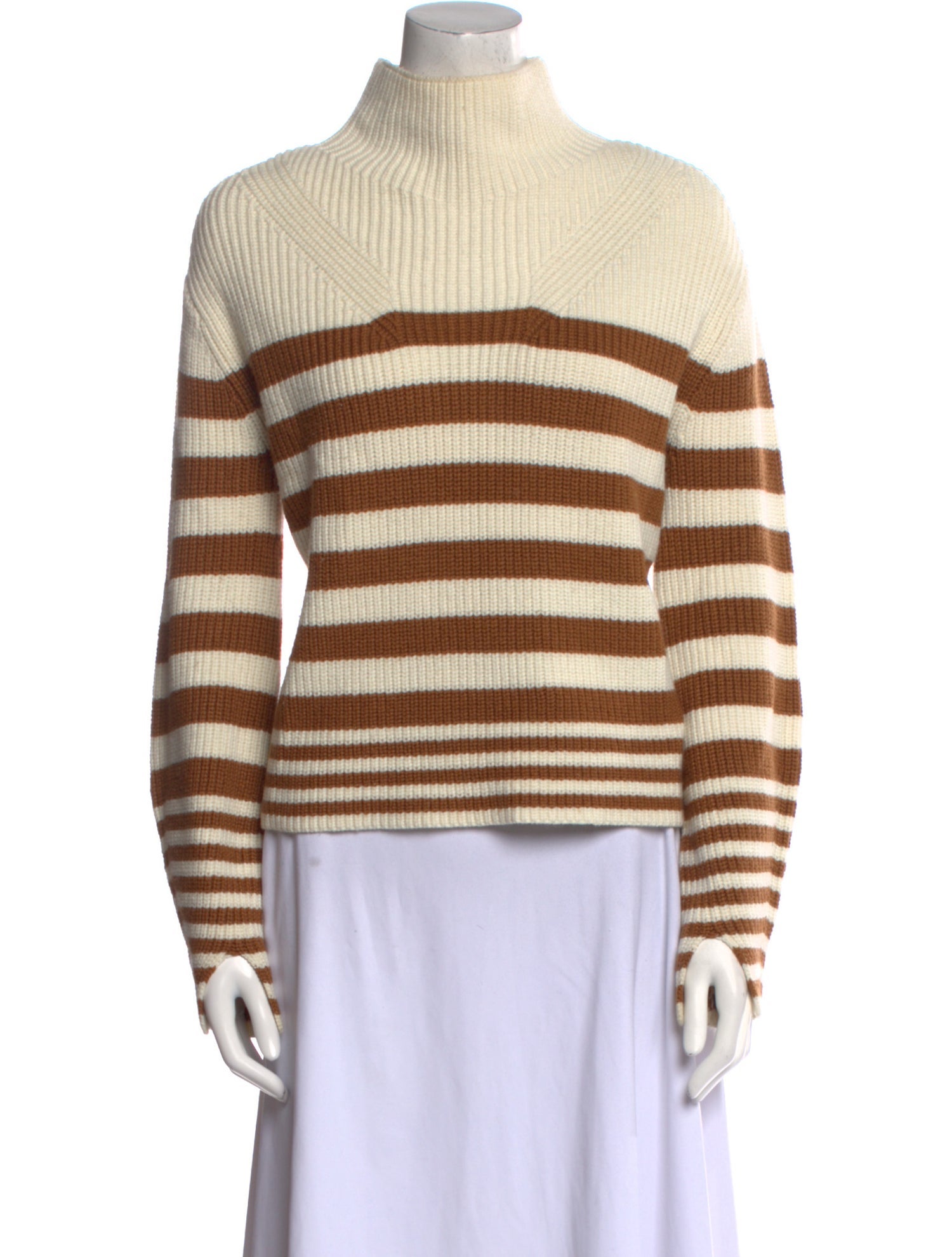 Derek Lam Striped Turtleneck Sweater
