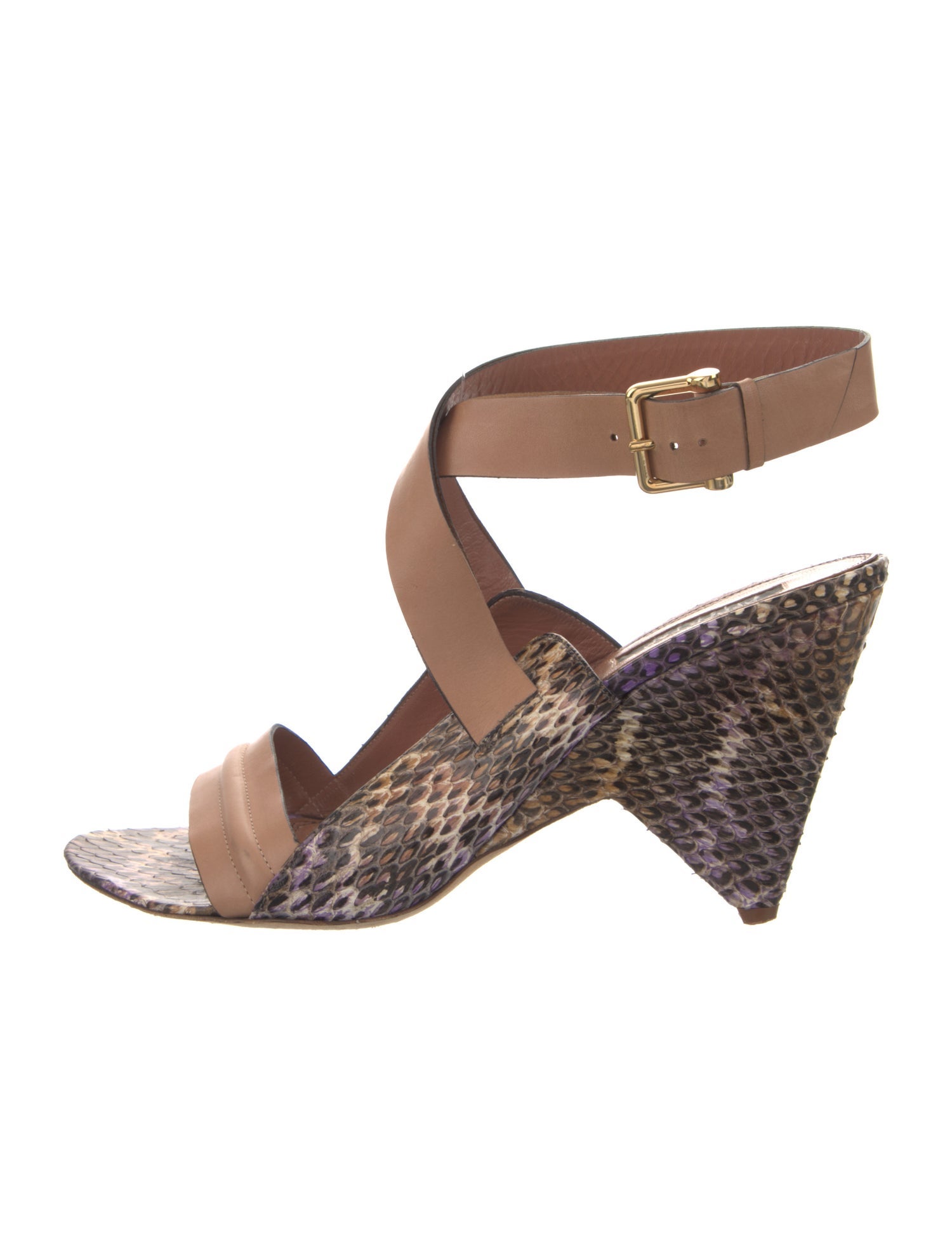 Derek Lam Snakeskin Animal Print Sandals