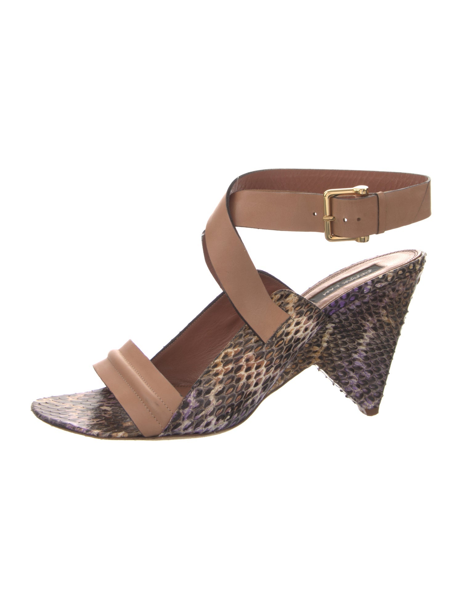 Derek Lam Snakeskin Animal Print Sandals