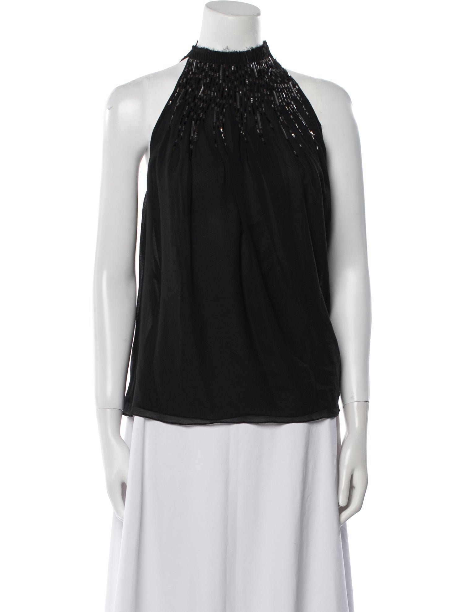 Derek Lam Silk Mock Neck Blouse