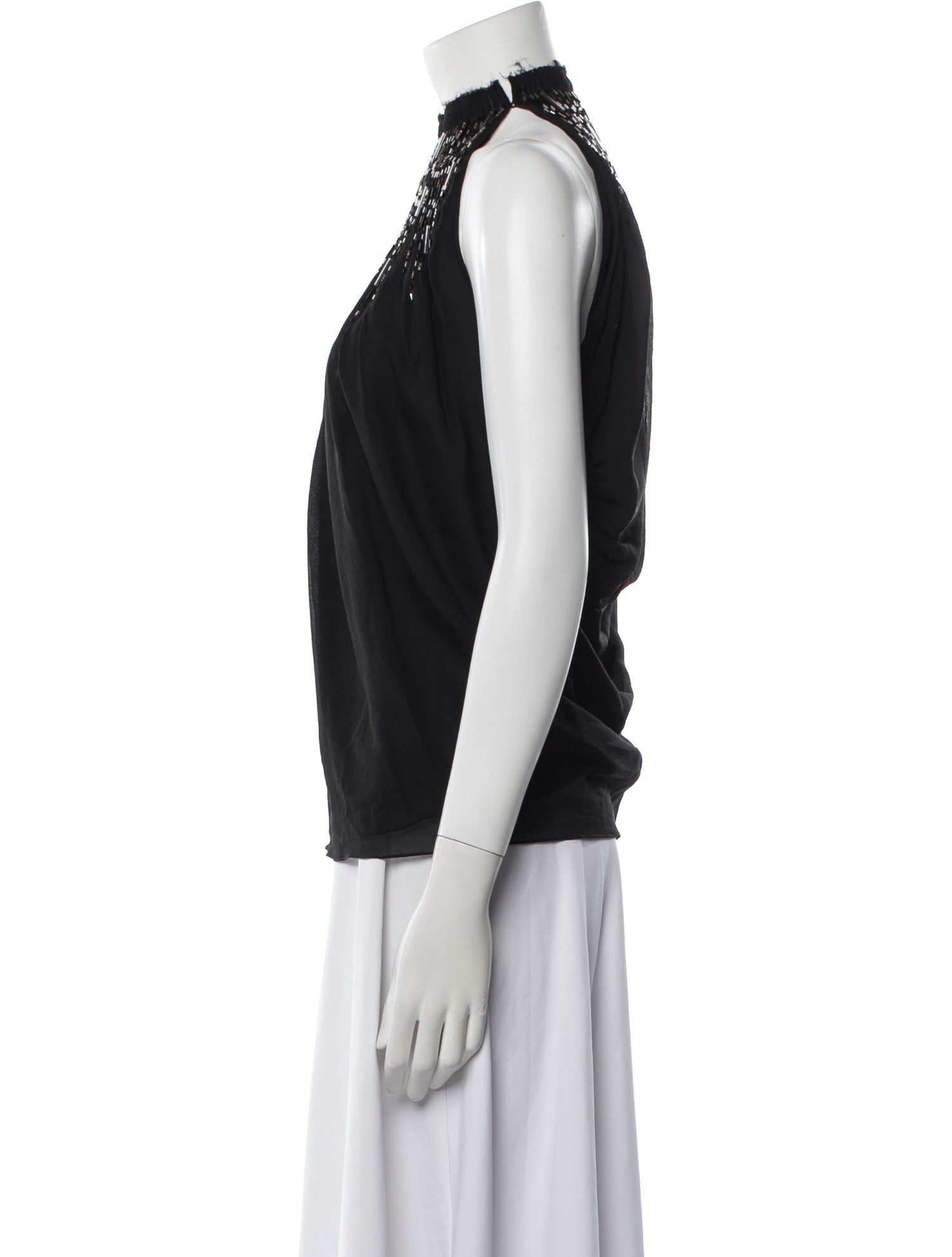 Derek Lam Silk Mock Neck Blouse