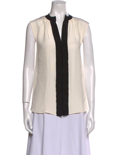 Derek Lam Silk Colorblock Pattern Blouse