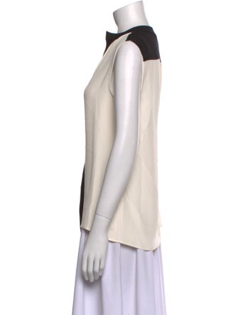 Derek Lam Silk Colorblock Pattern Blouse