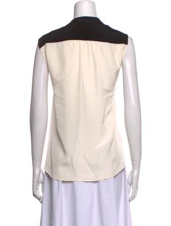 Derek Lam Silk Colorblock Pattern Blouse
