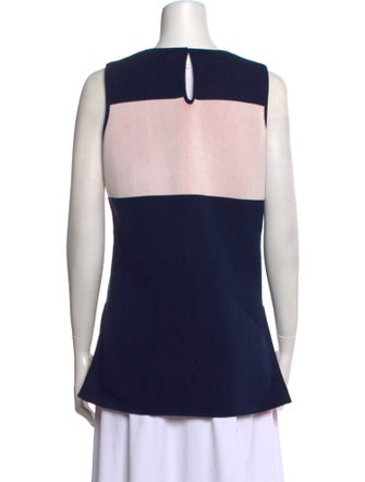 Derek Lam Colorblock Pattern Crew Neck Top