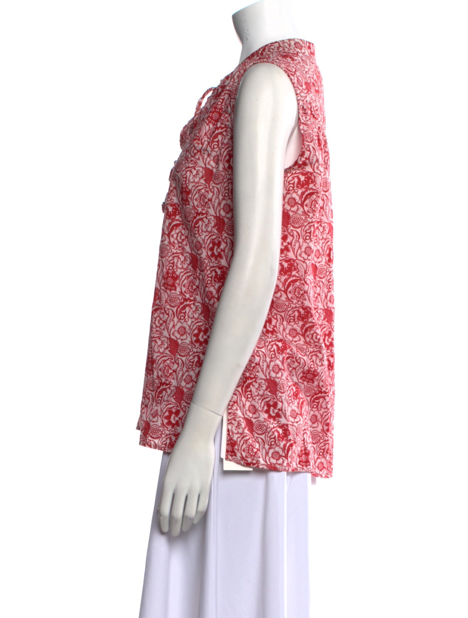 Derek Lam Floral Print V-Neck Blouse
