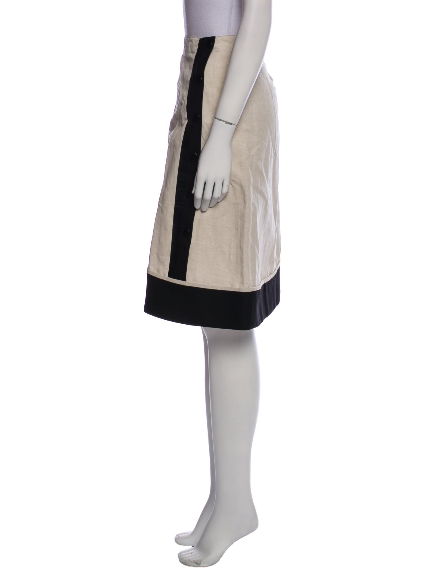 Derek Lam Colorblock Pattern Knee-Length Skirt