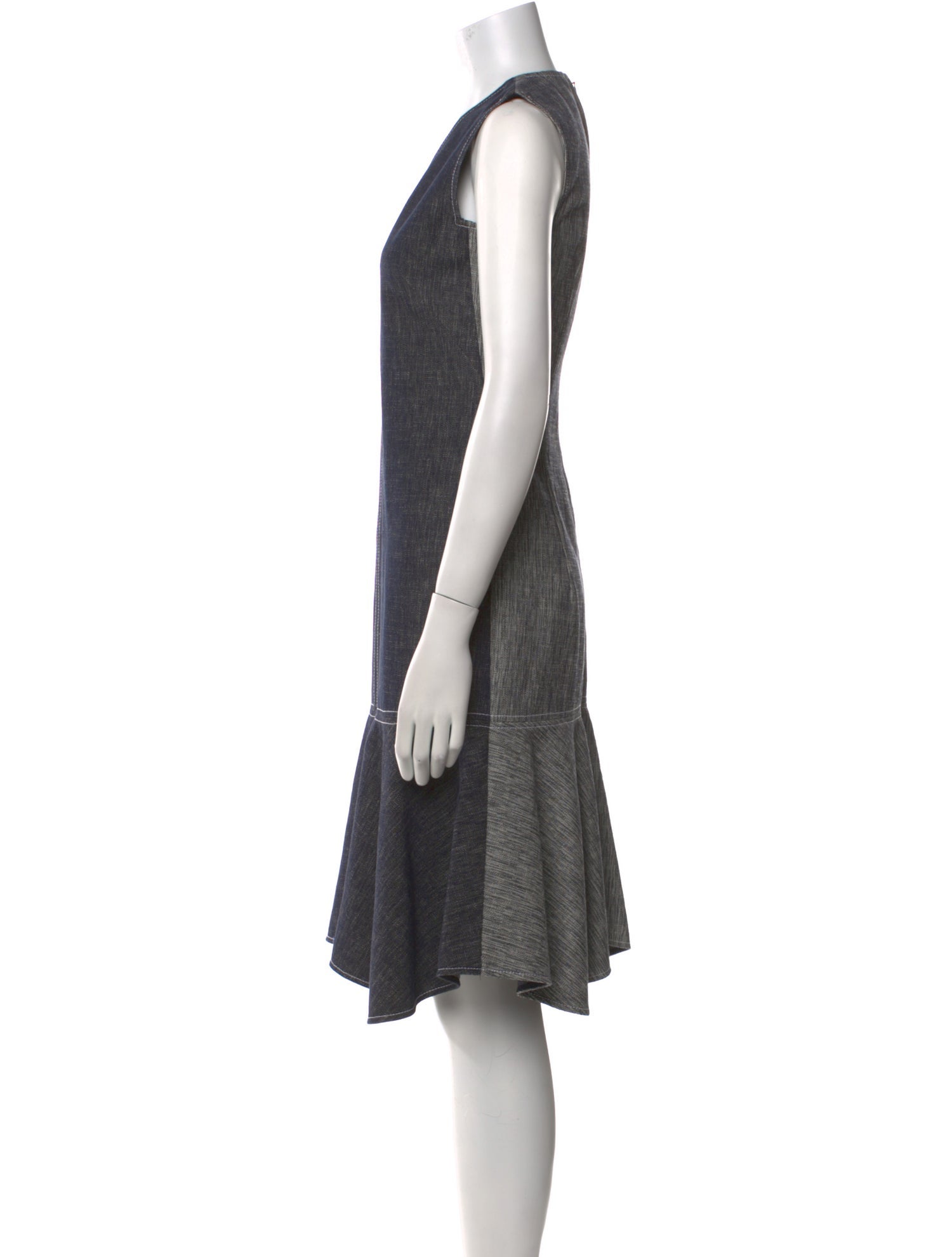 Derek Lam V-Neck Midi Length Dress