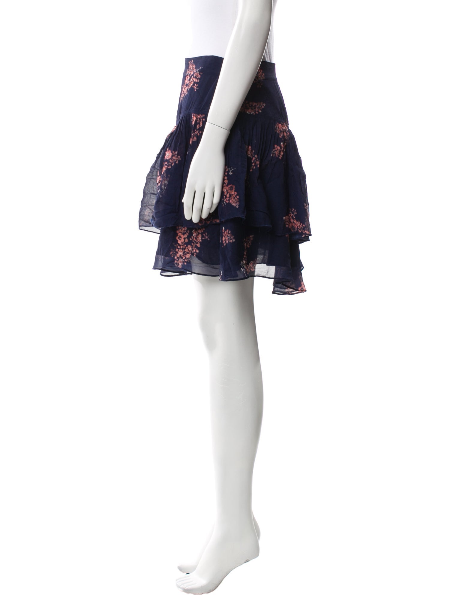 Derek Lam Floral Print Mini Skirt